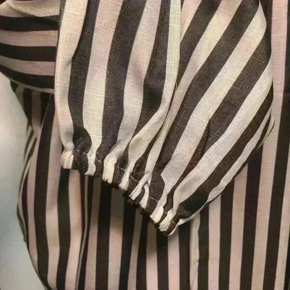 Zeagoo Button Down V Neck Tie Knot Cotton Long Sleeve Casual Blouse Size Medium - Picture 8 of 16